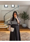 KAHVE-EKRU KISA KOL TRİKO - 5282