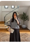 KAHVE-EKRU KISA KOL TRİKO - 5282