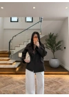 KAHVE GENİŞ YAKALI PARKA-7739
