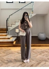 KAHVE GOLD DÜĞMELİ TAKIM -9177