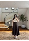 KAHVE KEMER DETAYLI ETEK - 580547