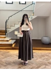 KAHVE KEMERLİ ETEKLİ PANTOLON-51354