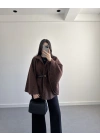 KAHVE KEMERLİ KAŞE PANÇO