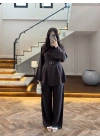 KAHVE KEMERLİ PİLELİ TAKIM -8937