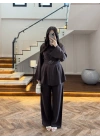 KAHVE KEMERLİ PİLELİ TAKIM -8937