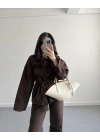 KAHVE KOT CEKETLİ TASARIM JEAN TAKIM