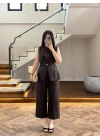 KAHVE KRUVAZE YELEK TAKIM-9176
