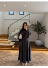 KAHVE KULPLU BAĞCIKLI ELBİSE-2417