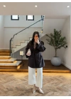 KAHVE KUŞAKLI APOLETLİ KISA TRENÇ -7738