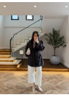 KAHVE KUŞAKLI APOLETLİ KISA TRENÇ -7738