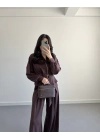 KAHVE MODAL KEMERLİ TAKIM