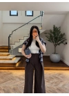 KAHVE ÖNDEN PİLELİ PANTOLON -1014