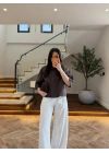 KAHVE OVERSİZE CROP CEKET-26K1130