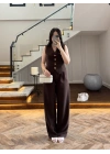 KAHVE PANTOLON YELEK TAKIM -247172