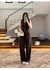 KAHVE PANTOLON YELEK TAKIM -247172