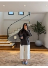 KAHVE PELERİN DETAY TRENCH -7764
