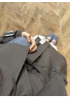 KAHVE PELERİN DETAY TRENCH -7764
