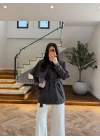 KAHVE PELERİN DETAY TRENCH -7764