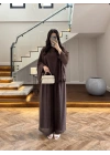 KAHVE PELERİNLİ PANTOLON TAKIM-9327