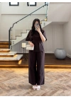 KAHVE PİLE DETAY KISA KOL TAKIM-9195