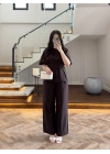 KAHVE PİLE DETAY KISA KOL TAKIM-9195