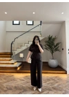 KAHVE PİLE DETAY KISA KOL TAKIM-9208