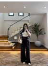 KAHVE PİLELİ ARKA KAPAK DETAY PANTOLON-3939