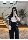 KAHVE PİLELİ ARKA KAPAK DETAY PANTOLON-3939