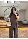 KAHVE PİLELİ YARASA KOL TAKIM-9066