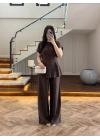 KAHVE PİLELİ YARASA KOL TAKIM-9066