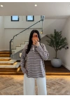 KAHVE POLO YAKA ÇİZGİLİ BASİC -27K-000013