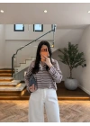 KAHVE POLO YAKA ÇİZGİLİ BASİC -27K-000013