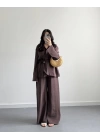 KAHVE PREMİUM GÖMLEK TAKIM