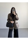 KAHVE SAKALLI BLAZER CEKET