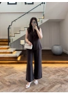 KAHVE ŞAL YAKA TAKIM -9192