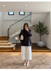 KAHVE SALAŞ KUŞAKLI CEKET -7767