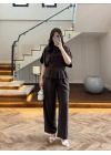 KAHVE SALAŞ PANTOLON BLUZ TAKIM-650008