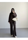 KAHVE SELANİK KUMAŞ TRİKO TAKIM