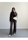 KAHVE SELANİK KUMAŞ TRİKO TAKIM