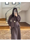 KAHVE TOKA DETAYLI ETEK TAKIM-51345