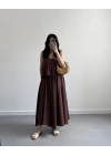 KAHVE VİSKON NAKIŞLI ETEK TAKIM