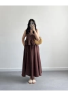 KAHVE VİSKON NAKIŞLI ETEK TAKIM