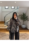 KAHVE YÜKSEK YAKA GÖMLEK - EU5240