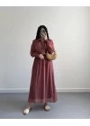 KEİT KİREMİT CRUSH ETEK GÖMLEK TAKIM