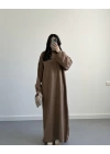 Kelly Camel Oversize Triko Elbise