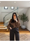 KİREMİT EKOSELİ BELİ LASTİKLİ MONT -9784
