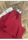 KIRMIZI ASİMETRİK BLUZ PANTOLON TAKIM-8784