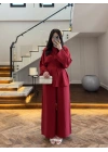 KIRMIZI PİLELİ DİKİŞLİ ARKA BAĞLAMALI TAKIM-9178