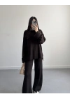 KOYU KAHVE SELANİK KUMAŞ TRİKO TAKIM