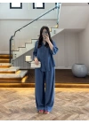 KOYU MAVİ TENCEL TAKIM -260926